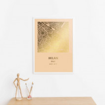 Постер "Милан / Milano" фольгированный А3